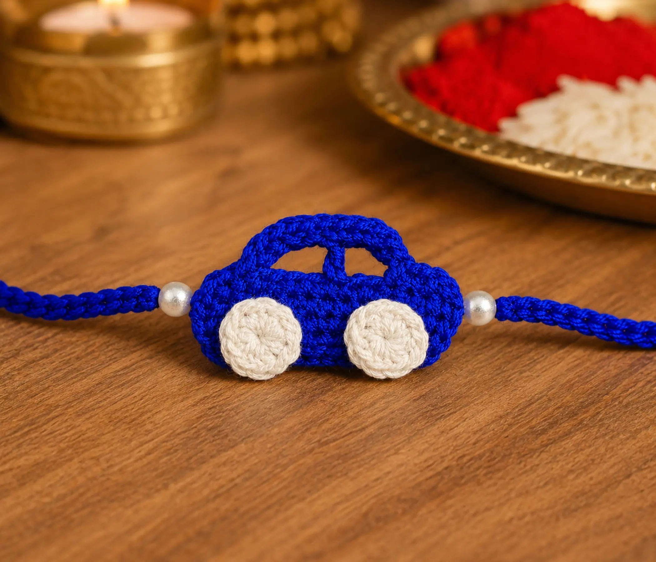 Cute Toy Car Homemade Rakhadi for Raksha Bandhan